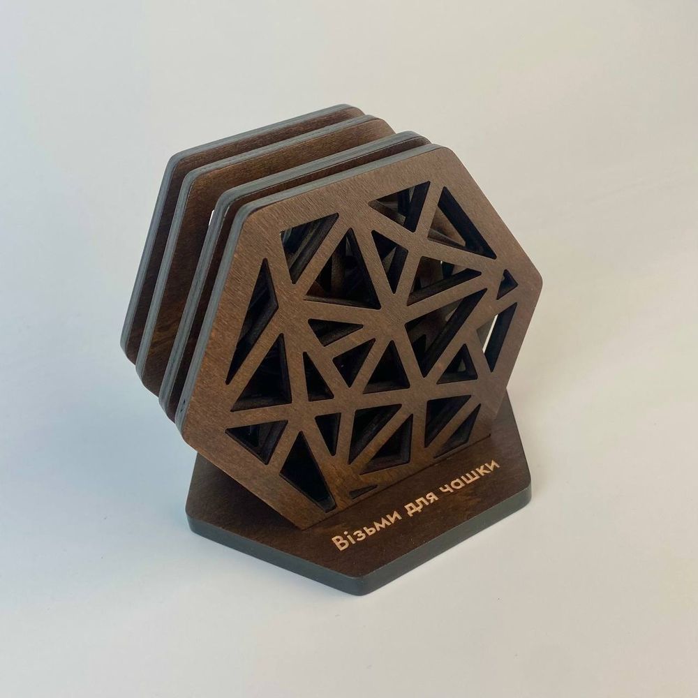Set of hexagonal wooden bonfires 16135-tviykraft photo