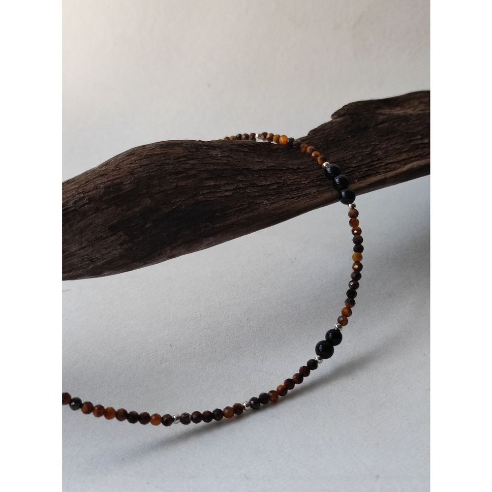 Tiger eye and agate choker 20651-free-clasp-d-jewelry photo