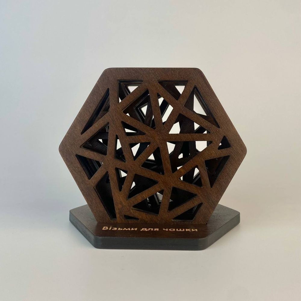 Set of hexagonal wooden bonfires 16135-tviykraft photo