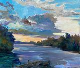 Painting Konka River. Evening by Volodymyr Zhukovsky 10888-ZHukV photo