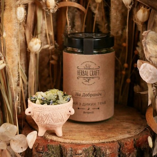 "На Добраніч" (меліса, материнка, чебрець, хміль, лаванда) – вечірній чай з диких трав Herbalcraft 14265-herbalcraft фото