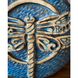 Ceramic table lamp with a butterfly on an oval grayish-blue base 11387-yekeramika photo 3