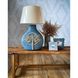 Ceramic table lamp with a butterfly on an oval grayish-blue base 11387-yekeramika photo 4