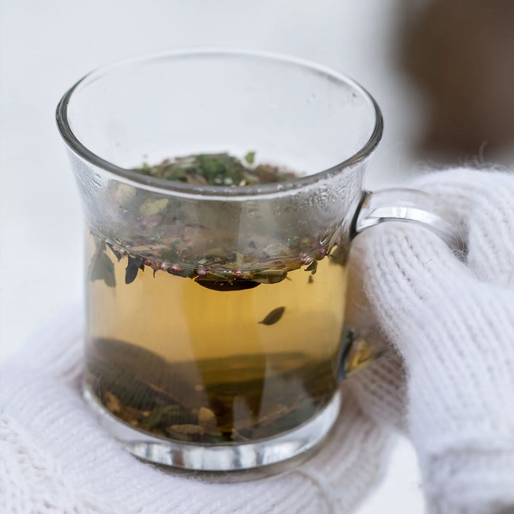 "I'll go to the heather" (mint, heather flowers, blackberry leaves, lingonberries, blueberries) - herbalcraft evening tea from wild herbs Herbalcraft 14266-herbalcraft photo