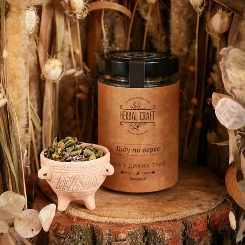 "Піду по верес" (м'ята, квіти вересу, листя ожини, брусниці, чорниці) – вечірній чай з диких трав Herbalcraft 14266-herbalcraft фото