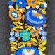 Notebook with embroidery black Yellow-blue flowers in check 22x15 cm 80 sheets Yaryna Chorna 20301-yach-klitynka photo 2