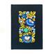 Notebook with embroidery black Yellow-blue flowers in check 22x15 cm 80 sheets Yaryna Chorna 20301-yach-klitynka photo 1