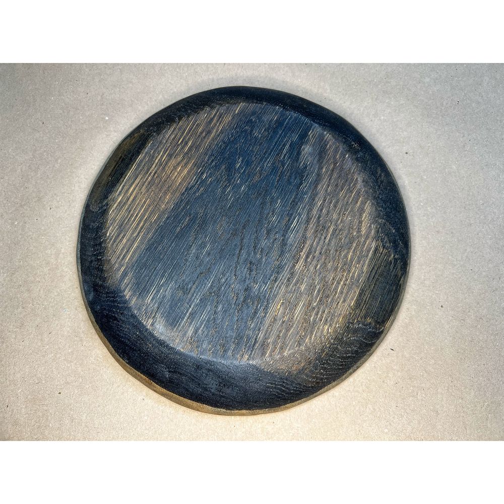 Wooden plate with an ornament, 23 cm, oak, handmade 12494-yaroslav-duben photo