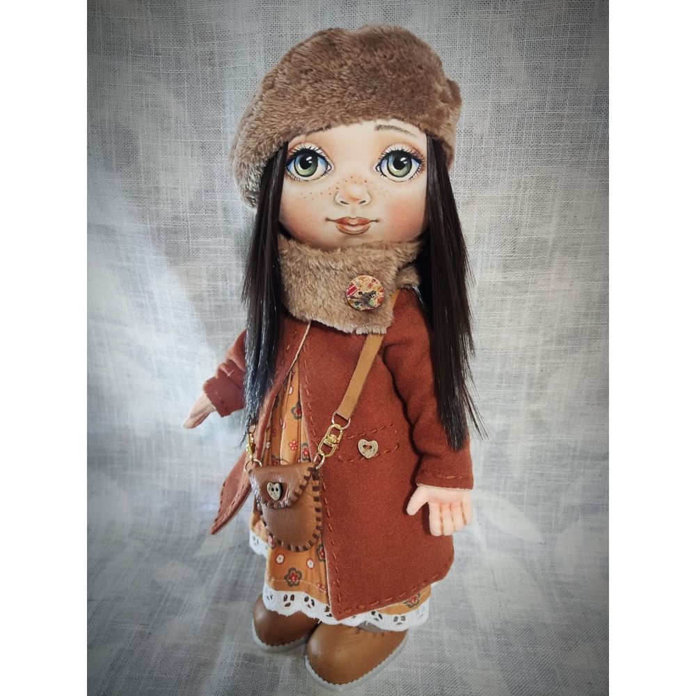 Текстильна інтер'єрна лялька Леся іграшка ручної роботи 10174-ukrainochka фото