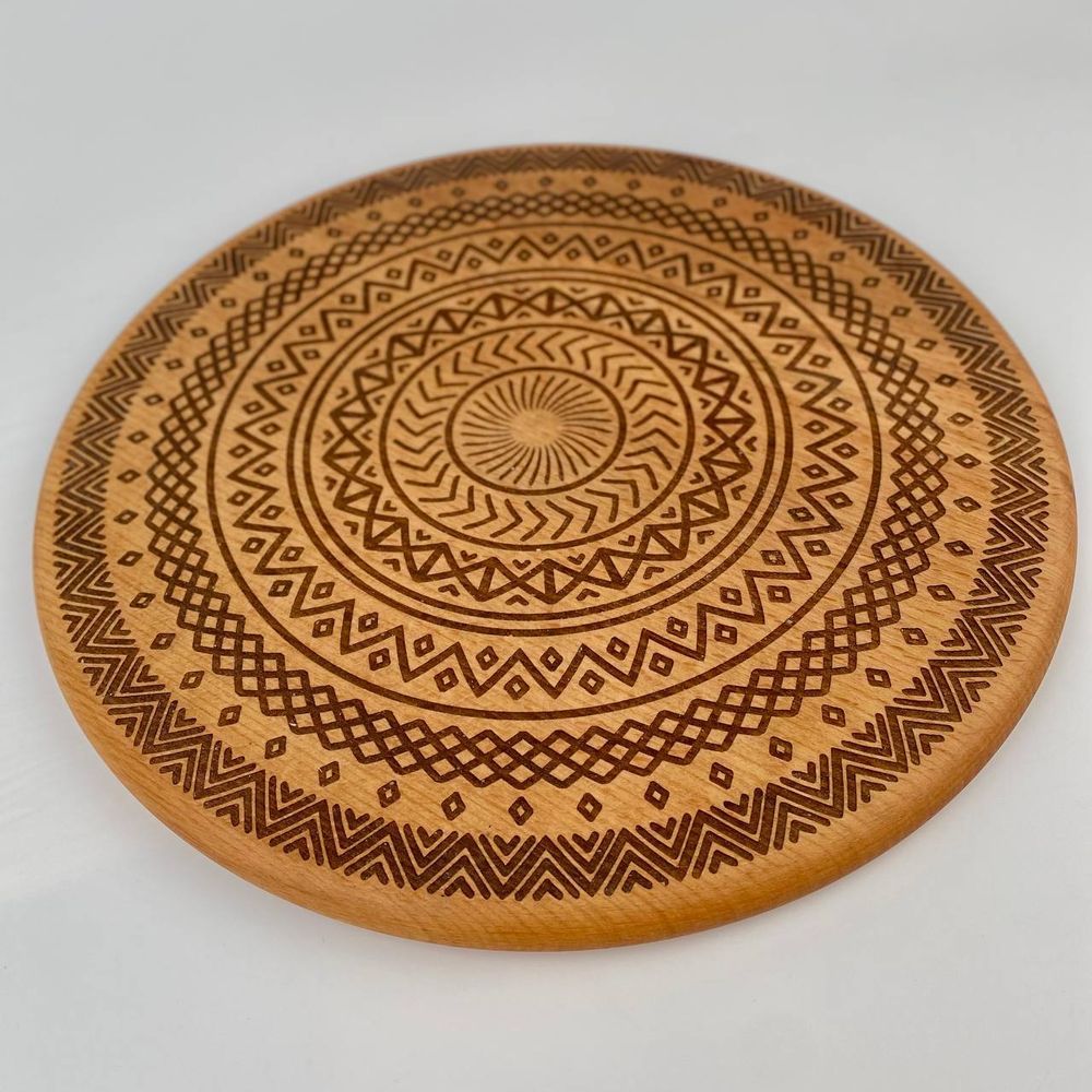 Round wooden serving board 16137-tviykraft photo