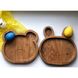 Children's plate Bear Woodluck wooden (oak) 13603-bear-woodluck photo 1