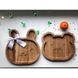 Children's plate Bear Woodluck wooden (oak) 13603-bear-woodluck photo 4