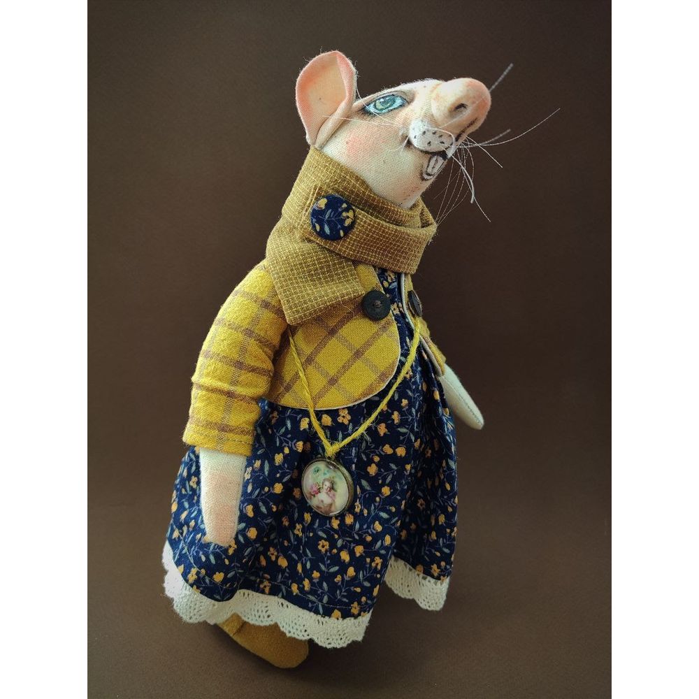 Текстильні інтер'єрні ляльки Сім'я пацюків пан і пані Васбург іграшки ручної роботи 11265-zoiashyshkovska фото