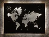World map with illumination from WoodLike 3269 photo