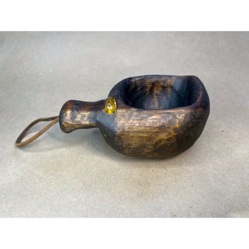 Wooden mug, 15.5 cm, oak, handmade 12495-yaroslav-duben photo