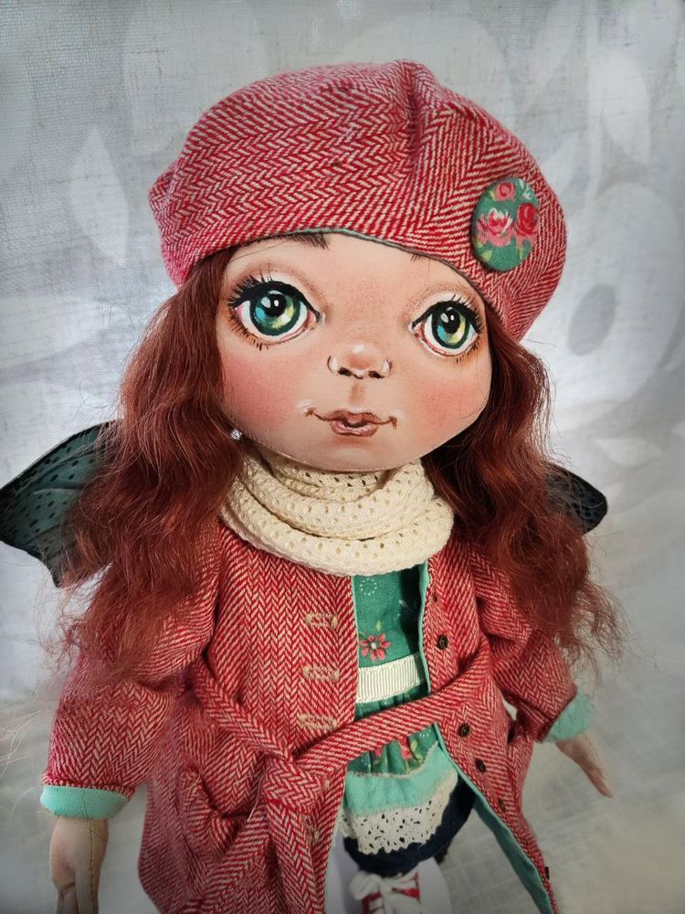 Текстильна інтер'єрна лялька Заринка іграшка ручної роботи 10175-ukrainochka фото