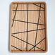 Rectangular tray, natural wood, handmade, LINES series, DEEPWOOD, 40x24 cm 12895-40x24-deepwood photo 2