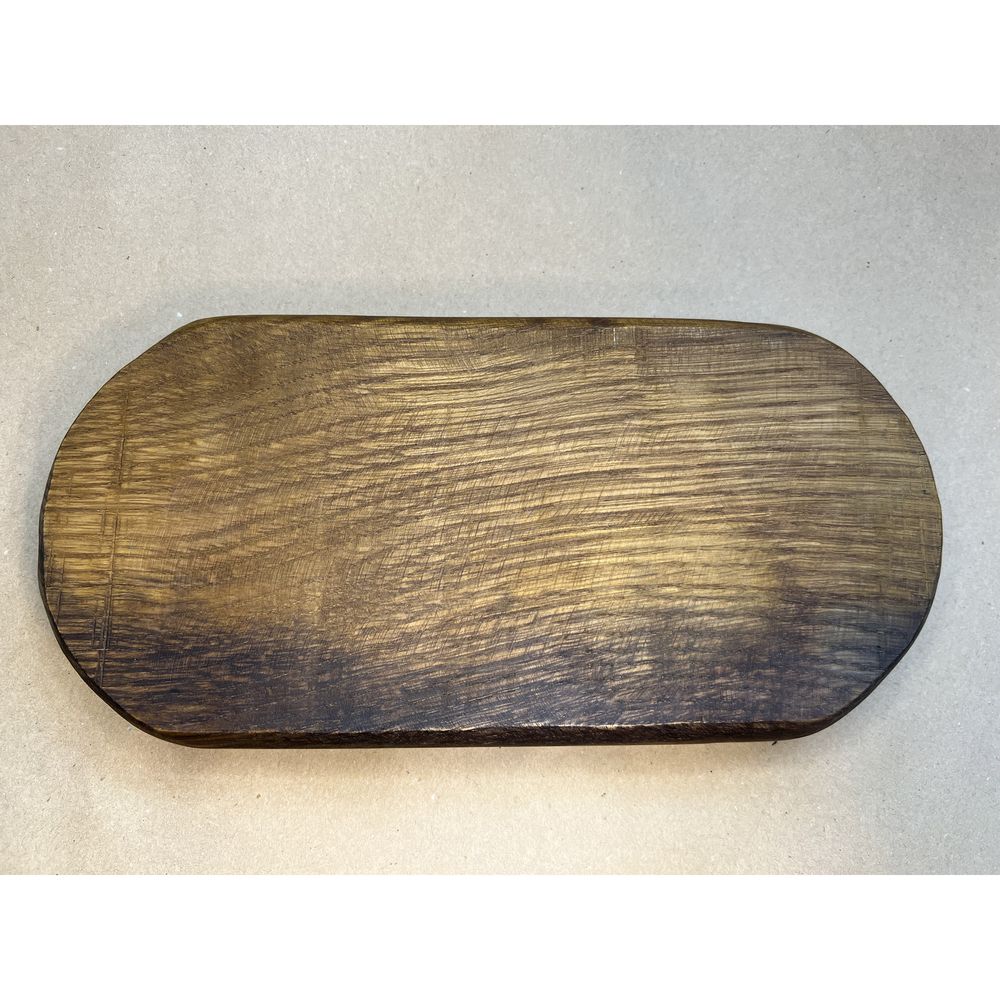 Oval wooden plate, 29.5 cm, oak, handmade 12501-yaroslav-duben photo