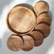 Round cup stand, natural wood, handmade, LINES series, DEEPWOOD, 10x10 cm 12898-10x10-deepwood photo 3