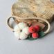 Scrunchy "Composition with cotton", decor With red berries 11337-withredberries-mimiami photo 2