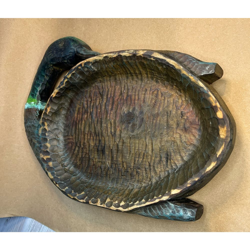 Wooden plate "Goose", 39 cm, oak, handmade 12496-yaroslav-duben photo