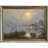 Painting Night on the Dnieper Kostyantyn Chernyavskyi 90x70 2018 10257-CherK photo