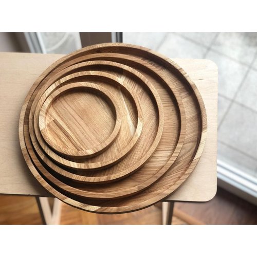 Тарілка дерев'яна Woodluck (дуб) 20 см 13604-20cm-woodluck фото