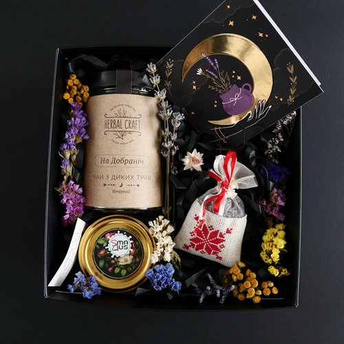 Gift set "Sorceress" M (tea, jam, sachet with lavender, card) Herbalcraft Herbalcraft 14269-herbalcraft photo