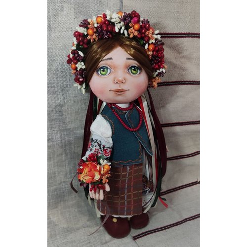 Fabric toy Ukrainochka, size 39x18 cm 11266-zoiashyshkovska photo