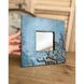 Ceramic square hanging mirror, gray color with a brown pattern in the corner, Side 25 cm 19113-yekeramika photo 3