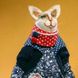 Текстильна інтер'єрна лялька кицька Кіт іграшка ручної роботи 10182-ukrainochka фото 1