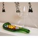 Сплюснута скляна пляшка тарілка від шампанського Champagne Green Lay Bottle 17261-lay-bottle фото 2