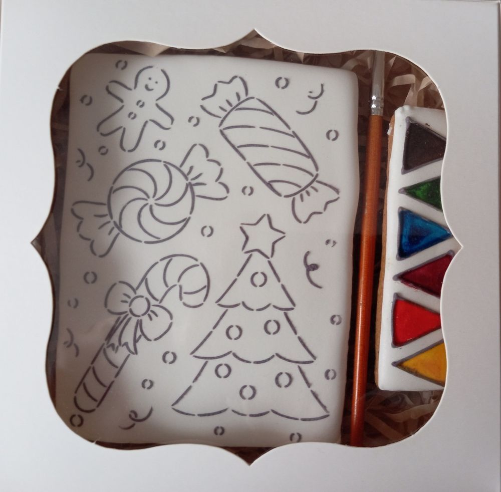 Gingerbread cookies in a box Coloring DyvoRuchky 20771-dyvoruchky photo