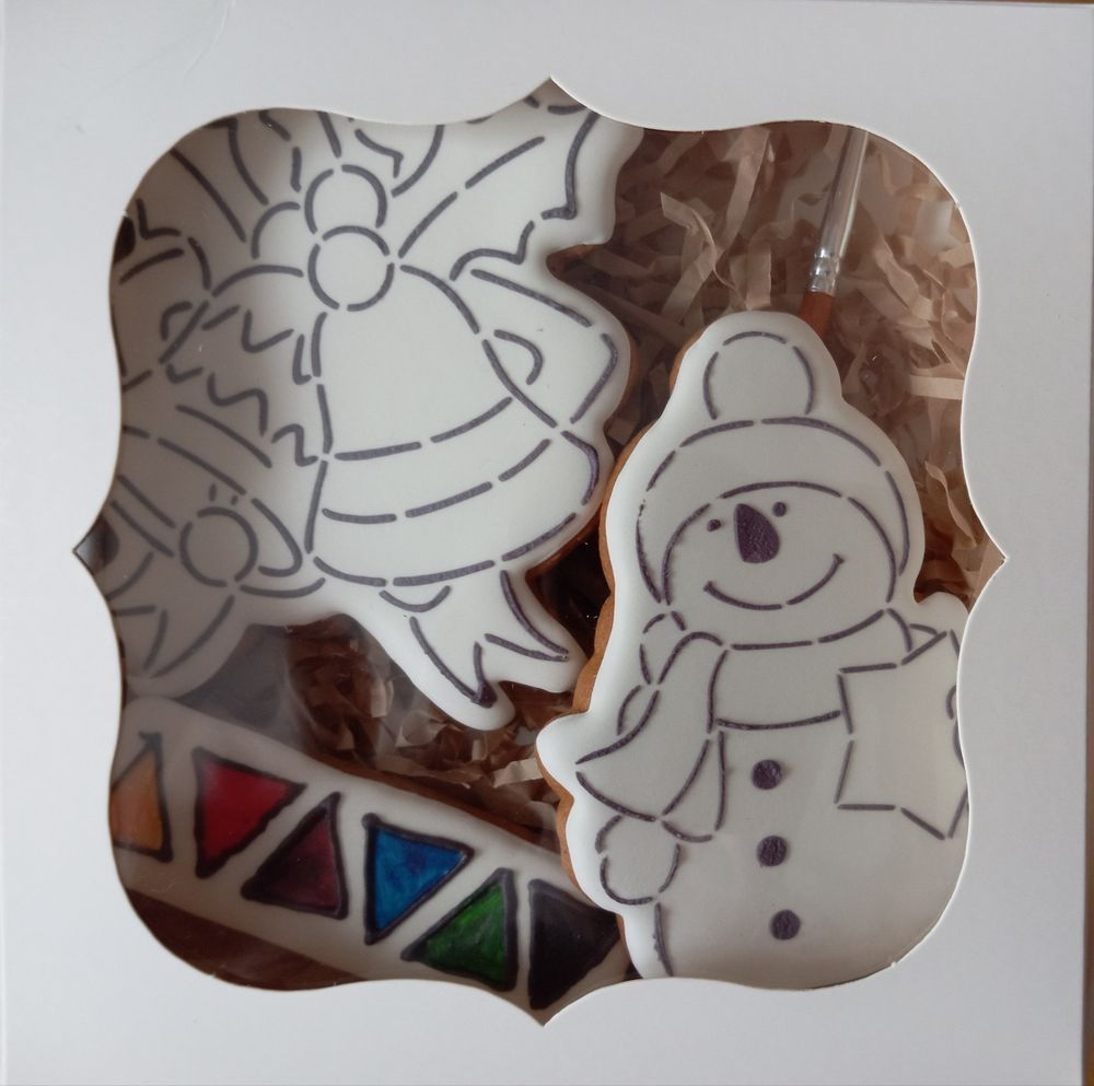 Gingerbread cookies in a box Coloring DyvoRuchky 20771-dyvoruchky photo