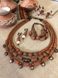 Set "Ceramics with rustles" (necklace, bracelet and earrings) 12691-korali photo 4
