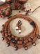 Set "Ceramics with rustles" (necklace, bracelet and earrings) 12691-korali photo 3