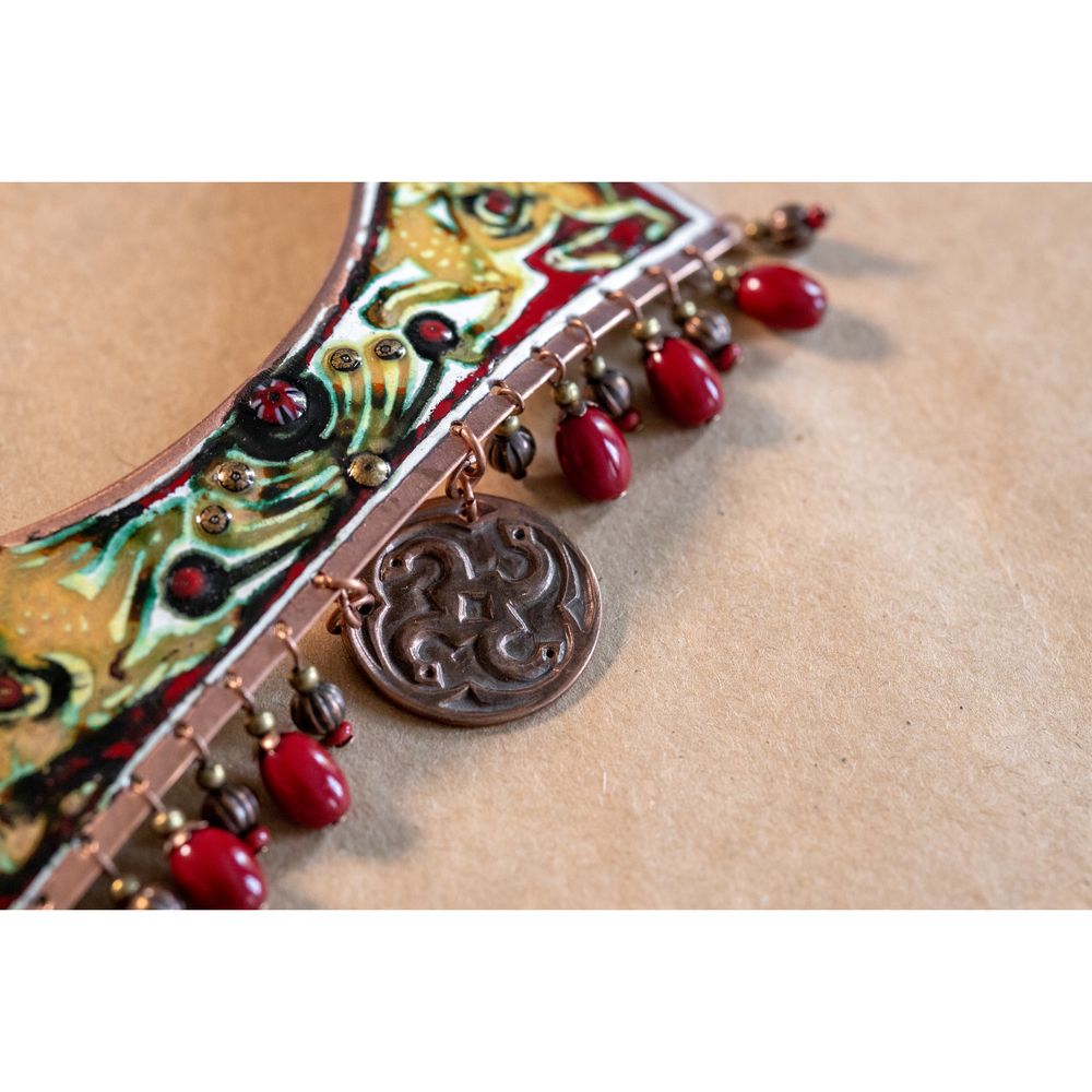 Necklace "Gryphons", Scythia Series, 35 cm, Emali Koziy + Centaurida 15139-emali-kozii photo