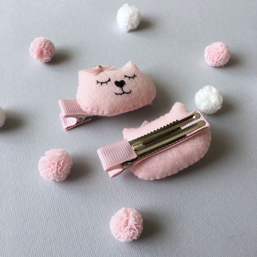 Hairpin "Cat", color Pink 11339-pink-mimiami photo