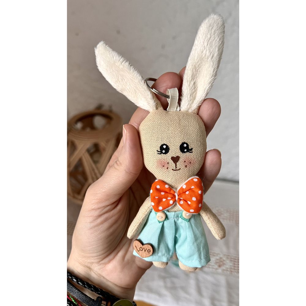 Bunny keychain, size 10x4 cm 12531-lubava-toy photo