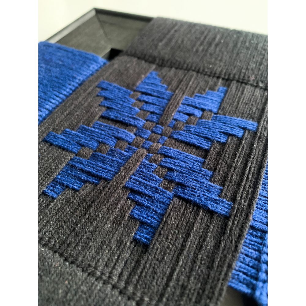 Панно Patro (чорна рама), колір синій, розмір 20х20 см «Other Knots» 19303-other-knots фото