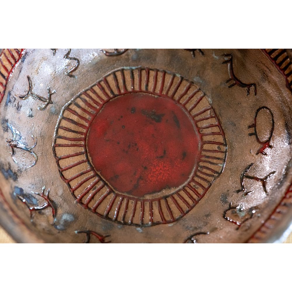 Чаша на ніжці керамічна велика, Шлях коівника, 23,5см, 2л, Кентавріда + Keramira 14058-keramira фото
