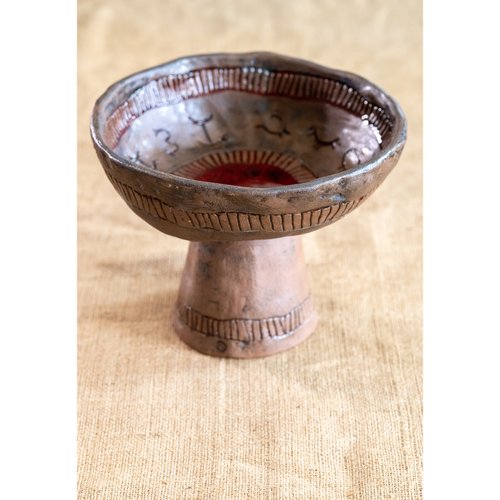 Чаша на ніжці керамічна велика, Шлях коівника, 23,5см, 2л, Кентавріда + Keramira 14058-keramira фото
