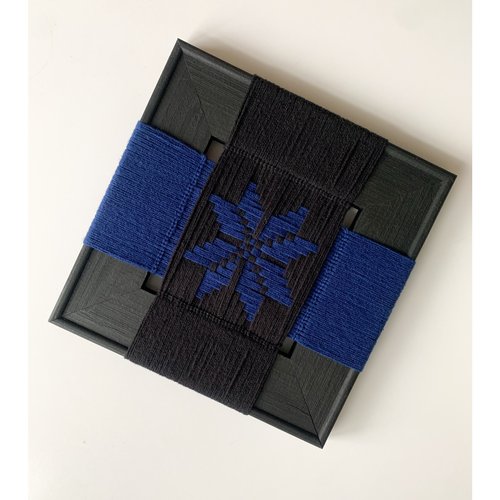 Панно Patro (чорна рама), колір синій, розмір 20х20 см «Other Knots» 19303-other-knots фото