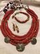 Set "Trypil motifs" (necklace, bracelet and earrings) 12692-korali photo 2
