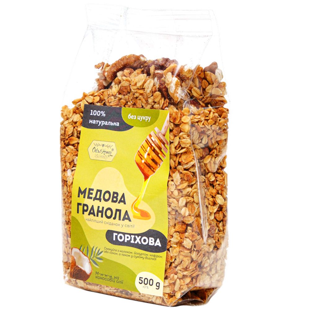 Nut Granola in a membrane 500g «Oats&Honey» 19006-oats-honey photo