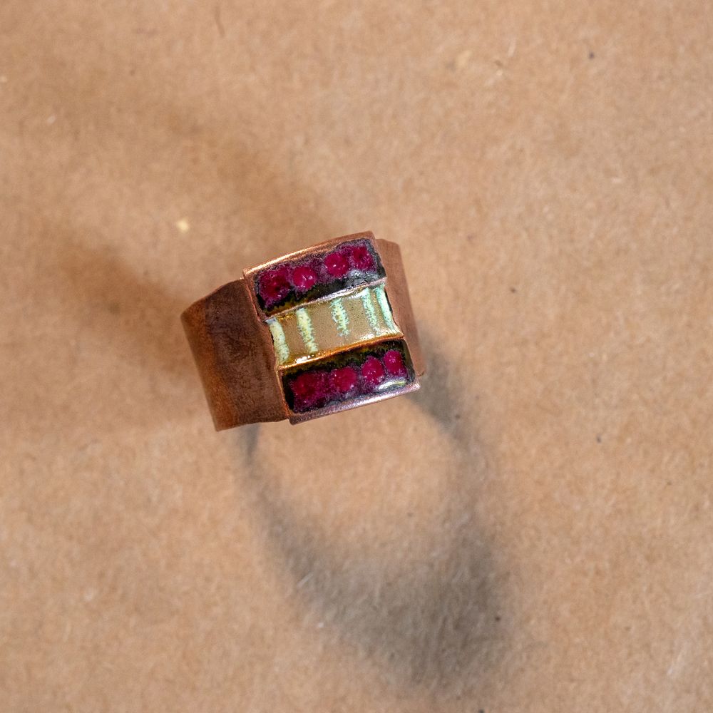 Перстень «Грифони», Серія Скіфія, Емалі Козій + Кентавріда 15140-emali-kozii фото