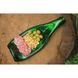 Wine bottle plate for olives, cheese, cold meats, delicious food and fruit Champagne Green Lay Bottle 17264-lay-bottle photo 1