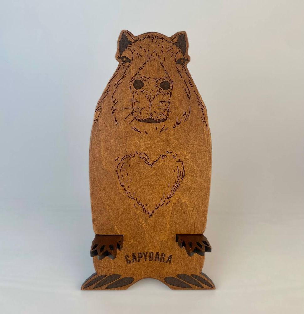 Wooden phone holder Capybara 16140-tviykraft photo
